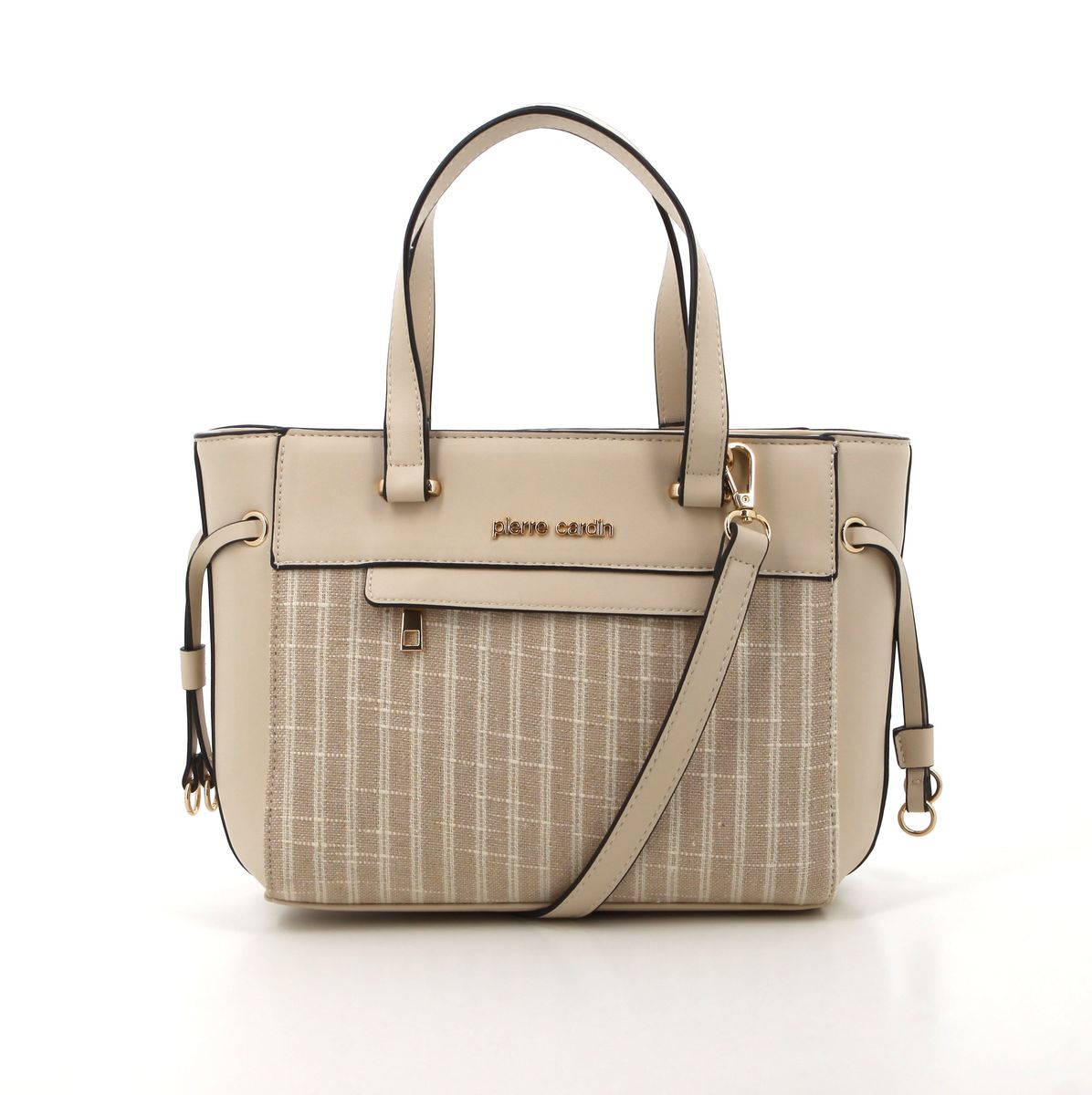 Pierre Cardin Maxine Textured Satchel Bag - Cream
