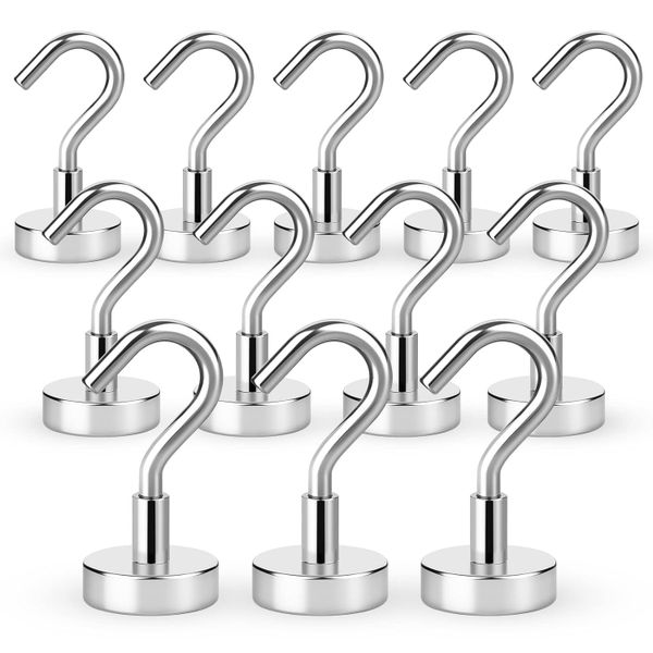MagnaHook 12 Piece NeoForce: Heavy-Duty Magnetic Hooks - 700G Capacity
