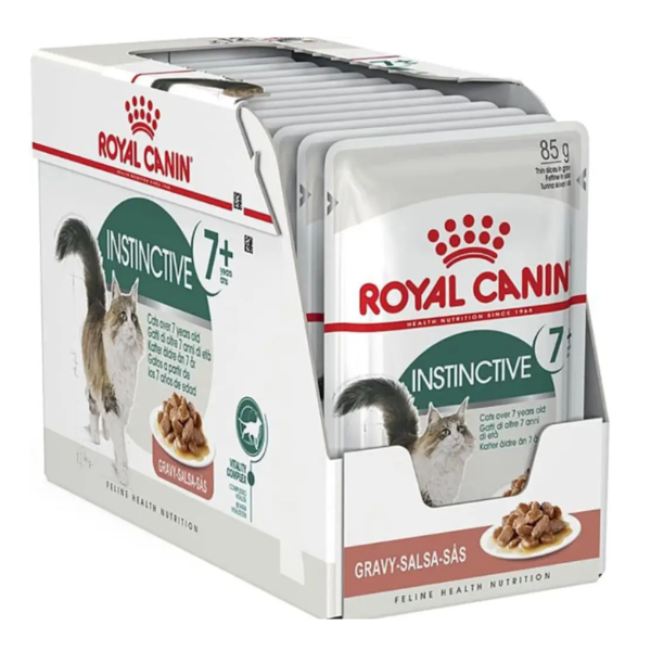 Royal Canin Feline Instinctive 7+ Pouches 12 x 85g -Vitality, Renal Health