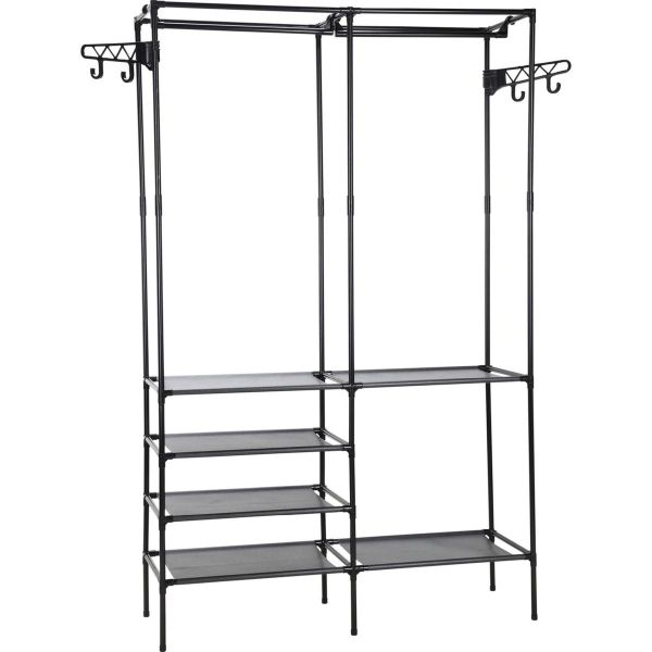 Clothes Rack Steel and Non-Woven Fabric CLK