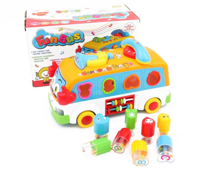 Olive Tree - Fun Bus Baby Toy Sorter Bump &amp; Go Play with Music and Lights