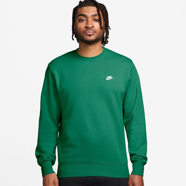 Nike Men's Club Fleece Crew - Malachite/White