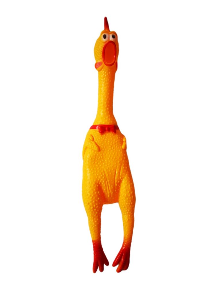 Screaming Chicken Chew Toy For Dogs - Rubber Chicken - 43cm 