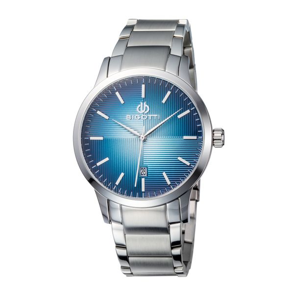 Bigotti Men's Watch Stainless Steel Emboss Dial Real Index - BGT0189-2