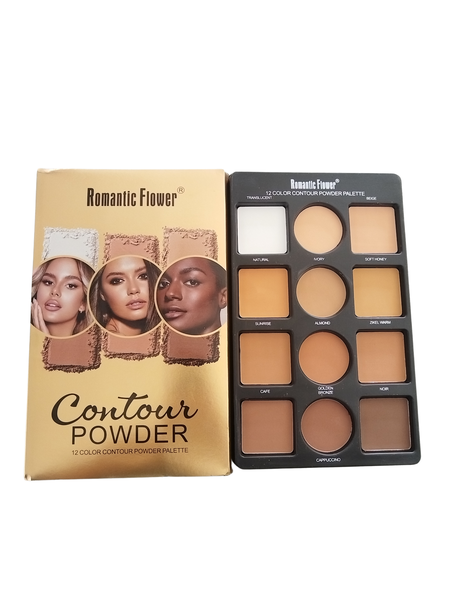 Romantic Flower 12 Colour Pallet Contour Powder