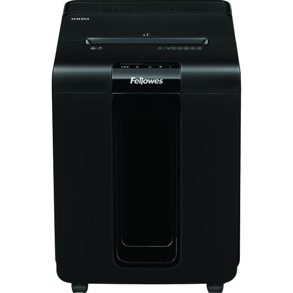 Fellowes Shredder 100M, Mini Cut, 100 Sheet, Deskside Use, 1 User