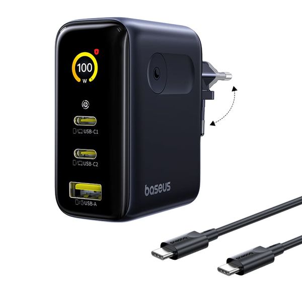 Baseus PicoGo AE21 2C+U 100W Black
