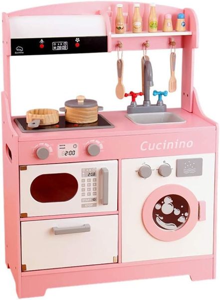 Pretend Play Kitchen Set with Realistic Lights &amp; Sound