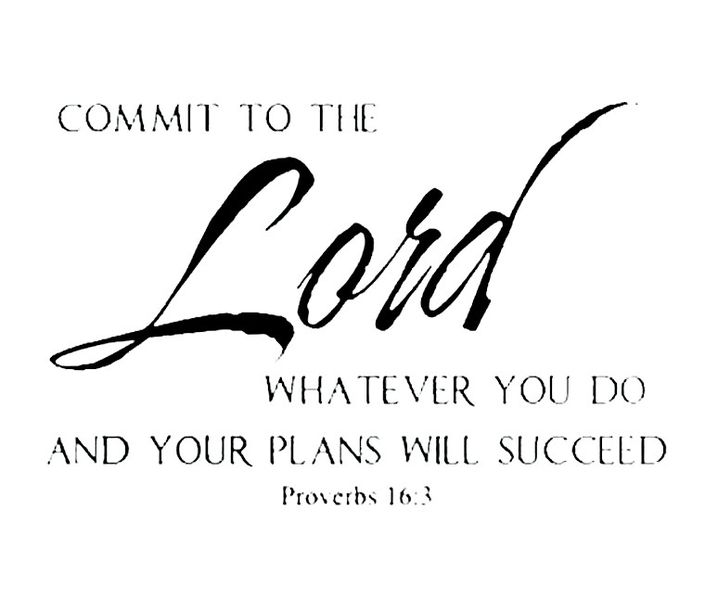Sticker Art: Wall Sticker - Bible: Proverbs 16:3