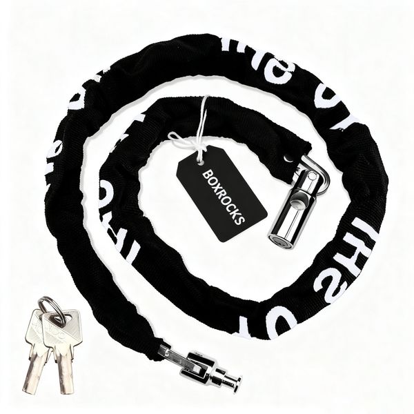 Bike Lock with 2 Keys - 100 cm with 5.5 mm Steel Chain