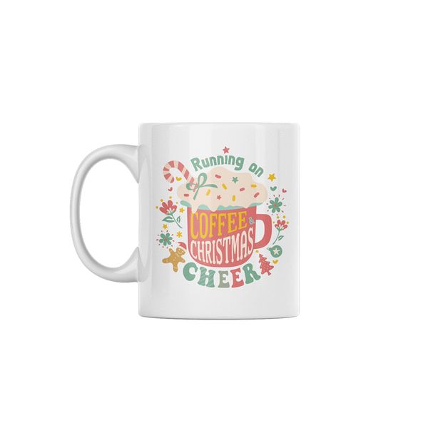 Running On Coffee Christmas Custom Printed Mug 330ml