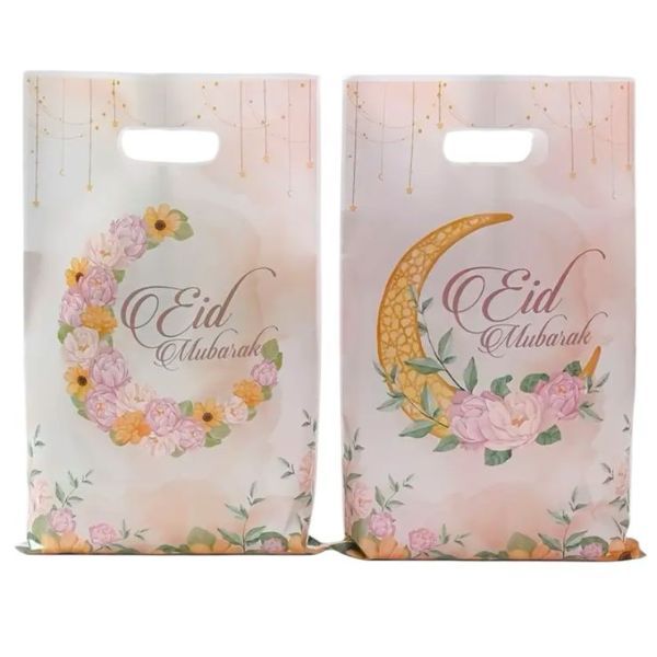 24 Pieces - Eid Mubarak - Gift Packets in Pretty Floral Design with Handle