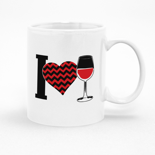 I Love Wine Mug - Fun Gift Idea for Wine Lovers