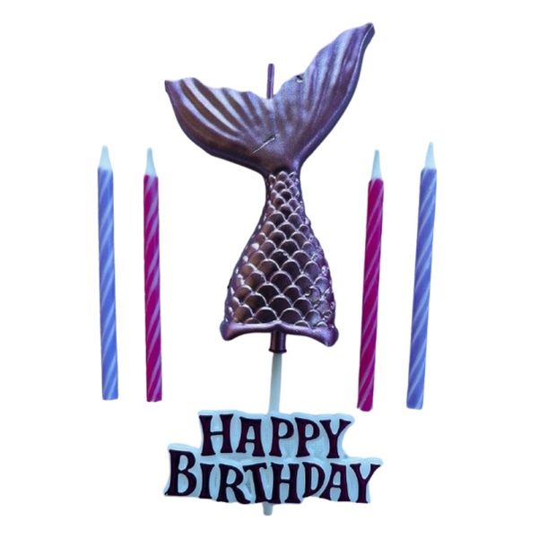 Mermaid Birthday Cake Candle Set