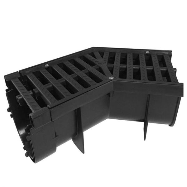 Co-Drain Channel Kit 135 Deg Bend - Black