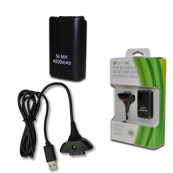 Xbox 360 Play Charge Kit Black - (Import Games Accessory)