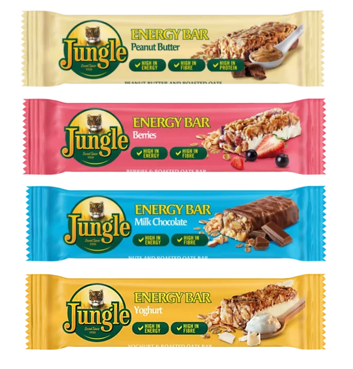 JUNGLE Energy Bar Assorted Flavours Box 28 X 47 Gram Bars Shop 