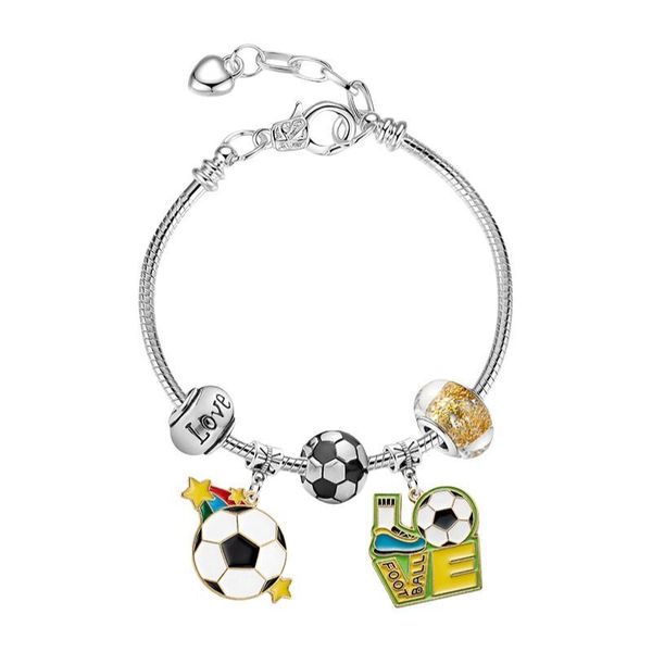 Soccer Champion Bracelet - Alloy Drip Oil Football Element Wristband