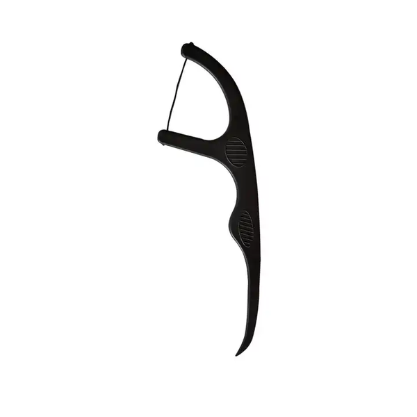 50 x Eco-Friendly Floss Picks Charcoal Infused Biodegradable