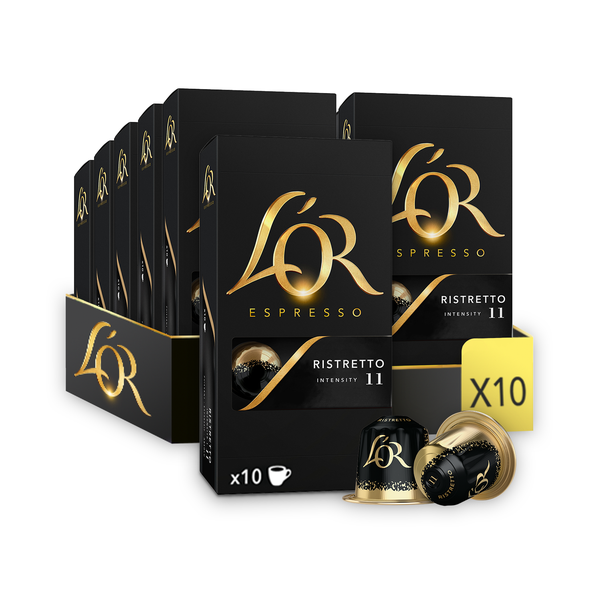 L'Or Ristretto Intensity 11 - Aluminium Coffee Capsules - 100 capsules
