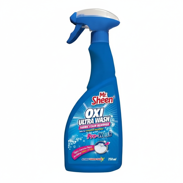 Mr Sheen Oxi Ultra Wash 750ml Fabric Stain Remover Pre-Wash