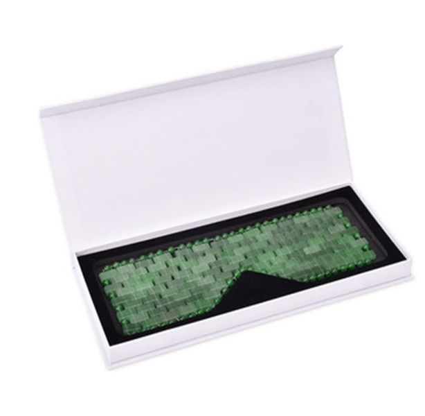 UGlowGirl Jade Stone Eye Mask - Natural Stone Cooling Gem Eye Mask