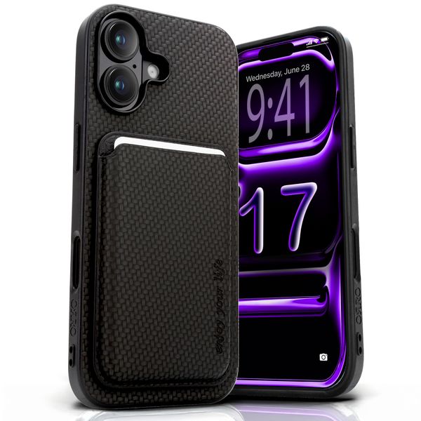 ORRO Black MagSafe Case Compatible with iPhone 17 - with Detachable Wallet