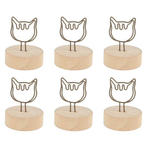 Cat Shape Place Card Clips for Table Decoration