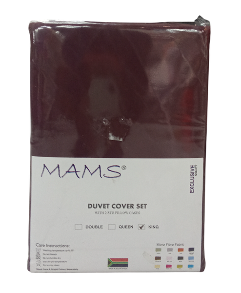 Duvet Cover Set - Queen Size Maroon 230X235