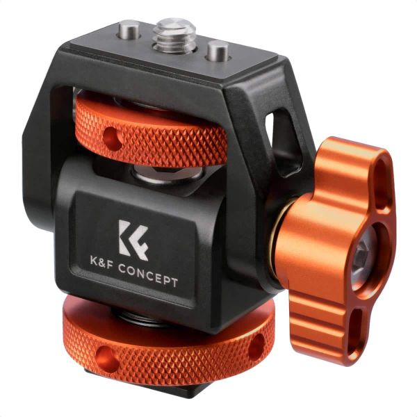 K&amp;F Tilt and Swivel Mount with 1/4 Inch Screw and Cold Shoe Foot | KF31.133