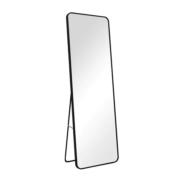 Black Frame Mirror with Stand 150cm x 50cm