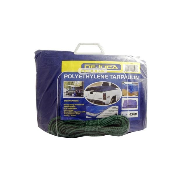 Dejuca - Polytarp - Blue - Approx 4m X 6m - 180gsm