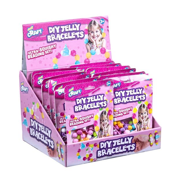 Ooozy Craft Jelly Bracelets Kit 12-piece Party Pack for Kids DIY Craft Set