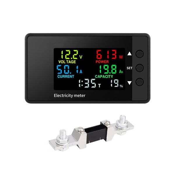 6-In-1 Voltmeter Ammeter Dc 7.5-100V Wattmeter 0-200A Compatible with None