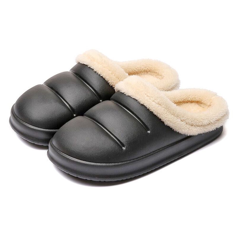 Fashion Kids And Adult Warm Winter Plush Thick Heel Slipper Shoes ...