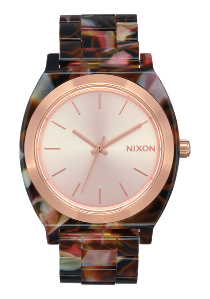 Nixon Time Teller Acetate Rose Gold / Pink Tortoise