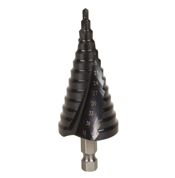 4 - 39 mm Spiral Step Drill Bit