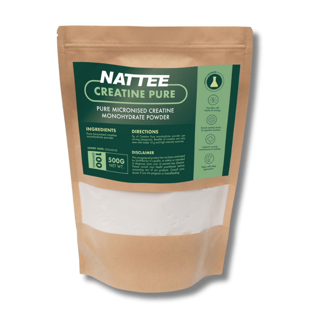 Nattee - Pure Micronised Creatine Monohydrate Powder (500g)