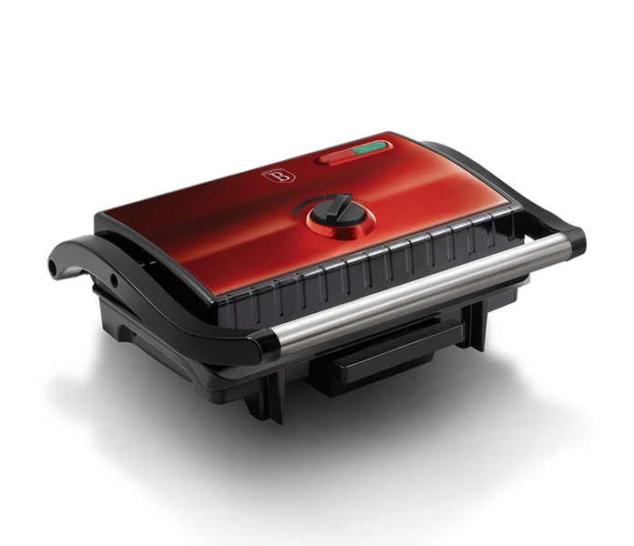 Berlinger Haus 1500W Electric Grill Panini Press with Oil Drip - Burgundy