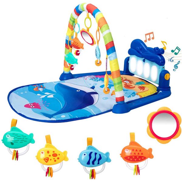 Baby Play Mat, Activity Gym, Play Piano, Music &amp; Lights, Tummy Time