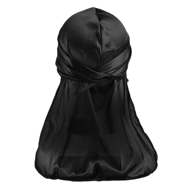 Durag Boss Silky Satin Durag with Extra Length Ties (Silver Grey)