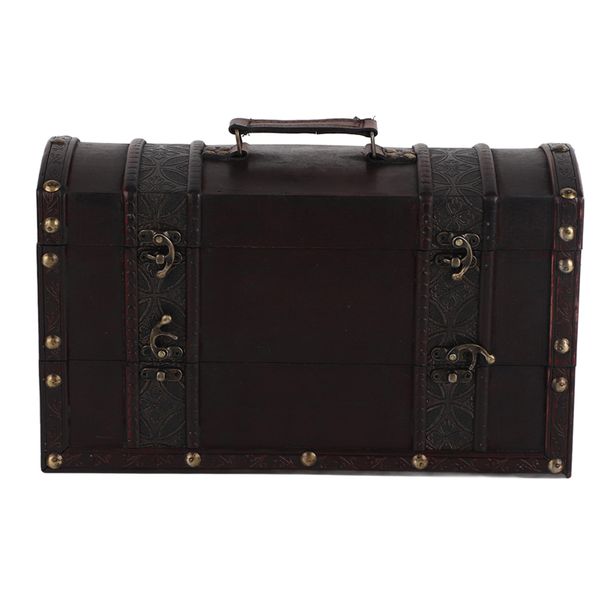 Vintage Wooden Jewelry Box with Spacious Storage