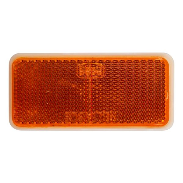 Square Reflector - Stick-On - Safety - Amber - 90mm - Bulk Pack of 20