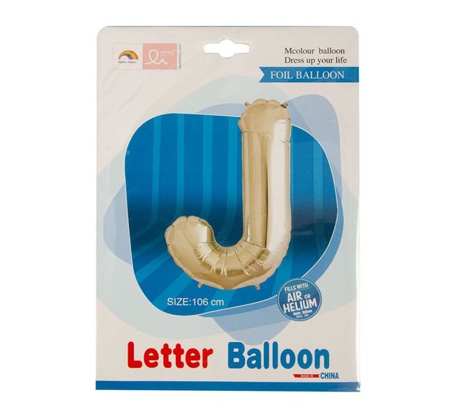 Balloon - Party Accessories - Letter J - Foil - Single - 106cm