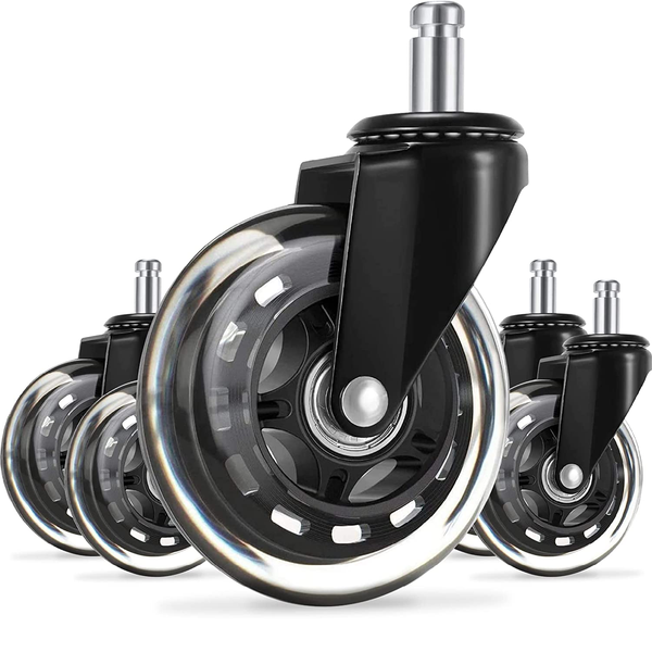 Pro-Techt Ergonomic Office Chair Castors Wheels Universal 11mm Stem- 5 Pack