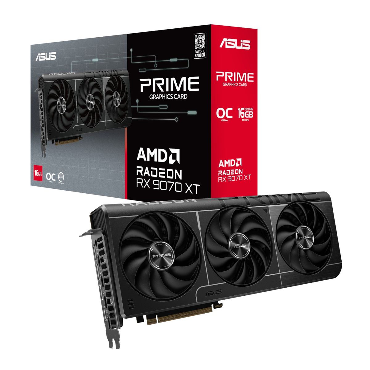 新品 保証付 ASUS RX 9070 XT 16GB PRIME OCモデル Asus Prime Radeon RX 9070 XT OC Edition 16GB GDDR6 Graphics Card