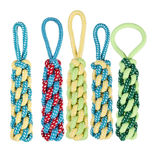 Dog Chew Rope Toy Corn Cob Set, Durable Braided Cotton