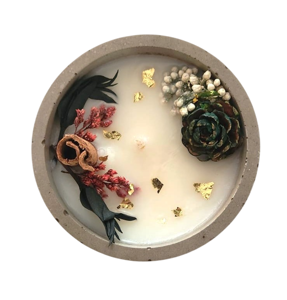Cinnamon &amp; Vanilla Soy Wax Candle | Pure Essential Oil | Gift - 250g