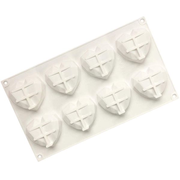 Cake Mold/ Chocolate Mold - 3D Geometric Hearts - 2 Piece Bundle