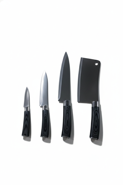 Knife Set 4 Piece Marble Look Handle Design